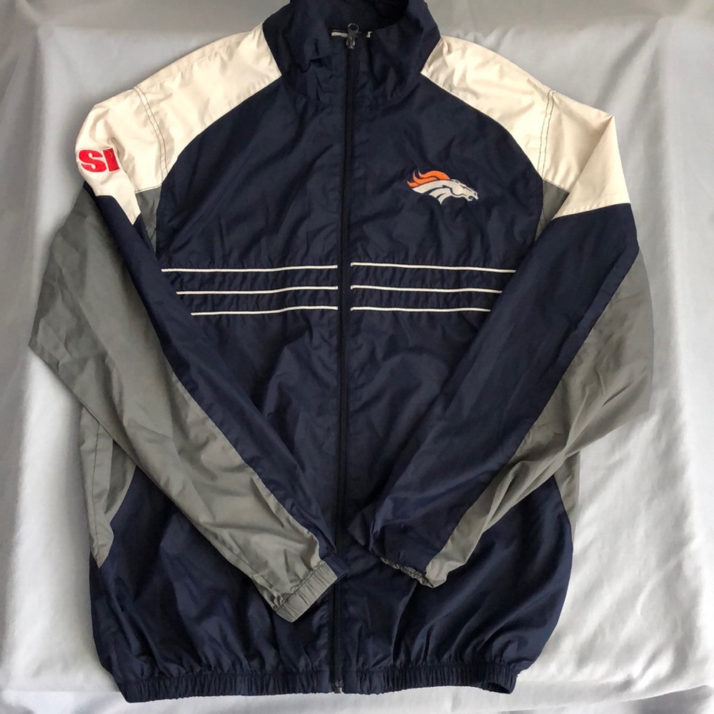 Sports Illustrated Swim‎ Navy Blue, Gray & White Windbreaker